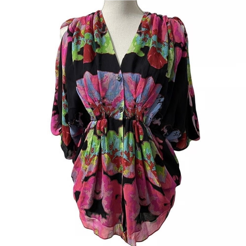 Mara Hoffman Multicolor Floral Blouse